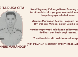 Berita Duka Cita: Stepinus Marandof, Alumni Program Pamong (PP-03) asal Mimika
